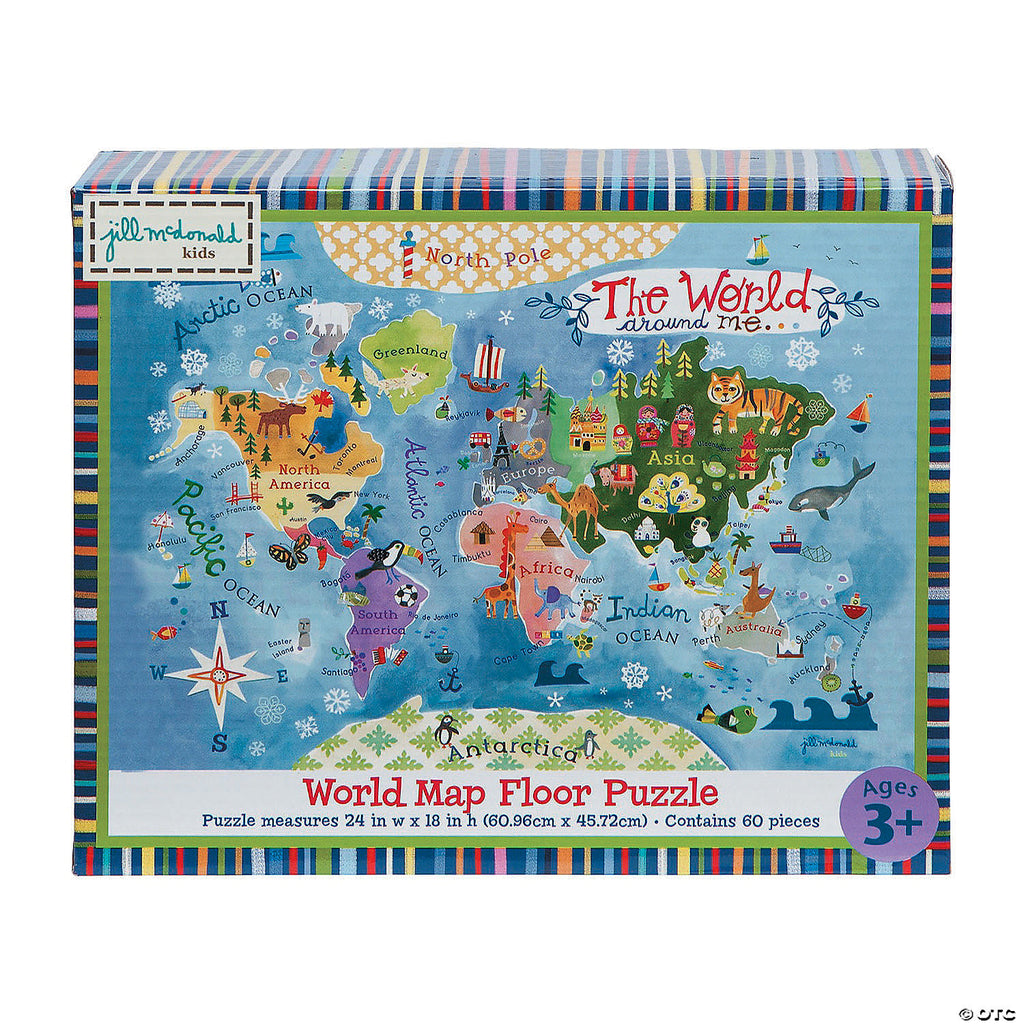 World Map Floor Puzzle - Festivplay