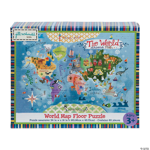 World Map Floor Puzzle - Festivplay