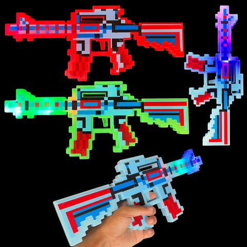 LED Light Up Pixel Gun - Festivplay