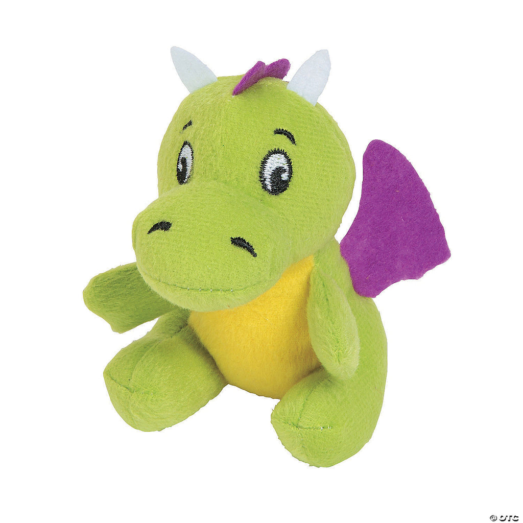 Mini Green w/Purple Wing Stuffed Dragon - Festivplay